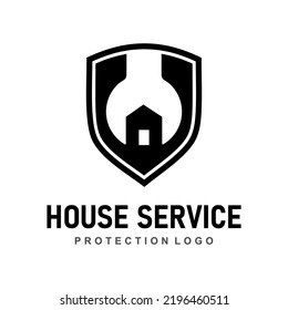 house service shield logo vector