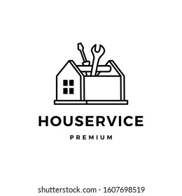 house service toolbox logo vector icon illustration	