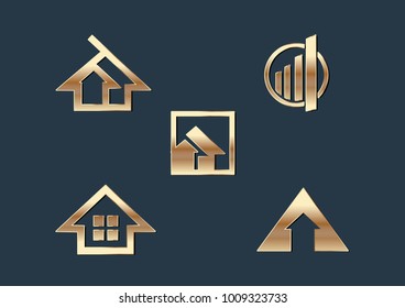 House Set Design Vector Illustration Logo Template Design