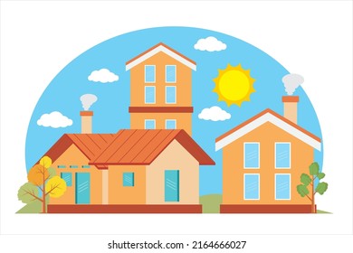 House. Set of House. Flat design house collection vector illustration