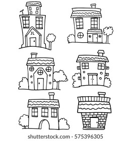 House set with hand draw