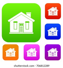 House set icon in different colors isolated vector illustration. Premium collection