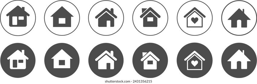 House set icon. Home sign icon. Main page button. Simple vector illustration.