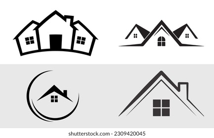 House set icon logo vector design illustration