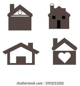 House set vector icon illustration eps 10