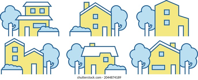 Sets verschiedener Formen (gelb und hellblau)