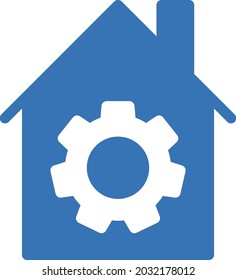 Farbsymbol der Vektorgrafik des Hauses