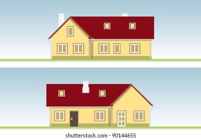 house several views illustration