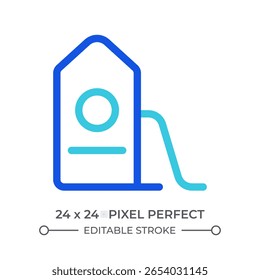Casa sistema de esgoto colorido ícone de linha ui. Drenagem residencial, encanamento. Canalização doméstica, engenharia. Símbolo linear duotônico de vetor isolado. Elemento de interface do usuário, pixel perfect