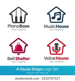 House Shape Logo Template Set. Good for Business, Agency, Community and Organization