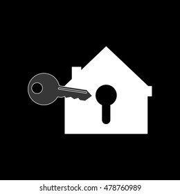 house shape safety lock and  keys system security design 