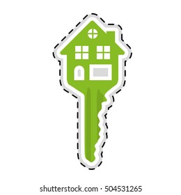 house shaped key icon image 