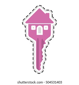 house shaped key icon image 
