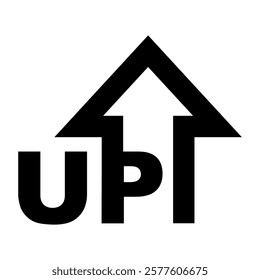 House Shaped UP Logo up home arrow upward direction