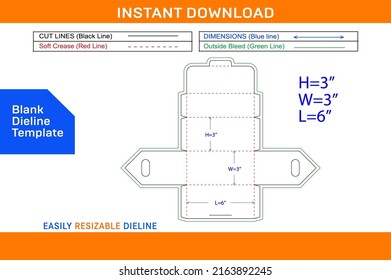 House shaped top flip box dieline template and 3D box design