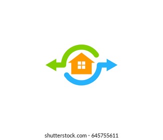 House Share Icon Logo Design Element