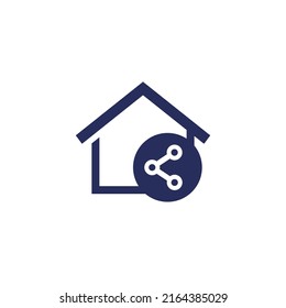 House Share Icon On White