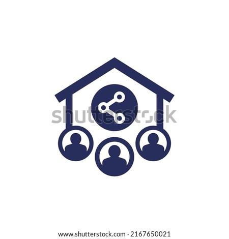 House share icon with tenants