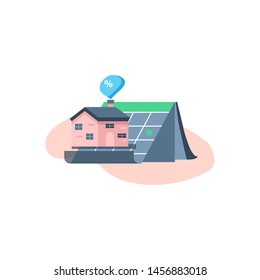 House sharing property dividend every date month with calendar vector illustration isolated