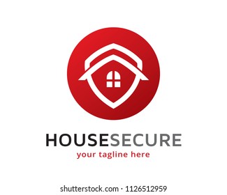 House and Shield Logo Design Template