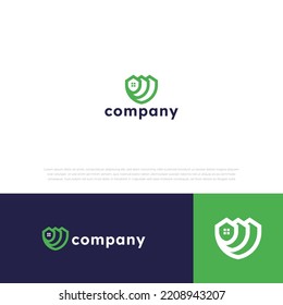 House Shield Logo In Modern Illustration Icon Vector