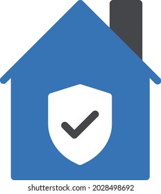 house shield vector glyph colour icon