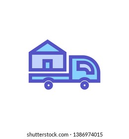 House shifting sign - Moving to a new place concept