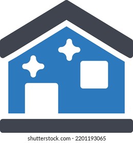 house shine Vector illustration on a transparent background.Premium quality symbols.Glyphs vector icon for concept and graphic design.