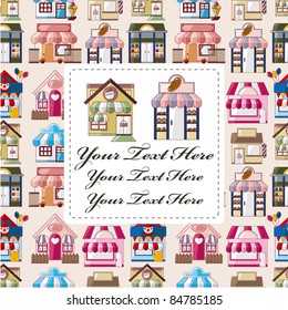 house / shop card