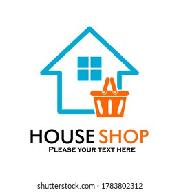 House shop logo template illustration. suitable for  brand, agent, property etc