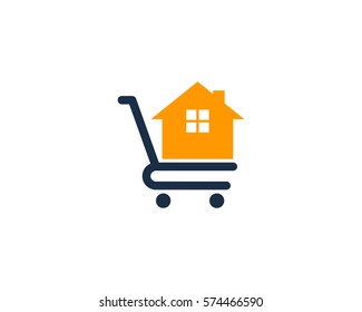 House Shop And Shopping Logo Design Element