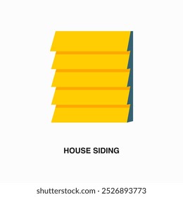 Casa Siding icono plano de color o logotipo. Símbolo o signo en el tema de servicios de reparación y mantenimiento de la casa. Ilustración vectorial editable.