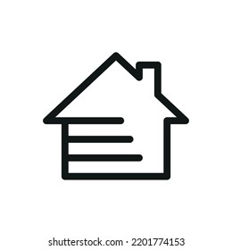 House Siding Isolated Icon, Vinyl Siding Linear Vector Icon With Editable Stroke