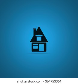 House sign. Flat icon.