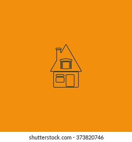 House sign. Flat icon.