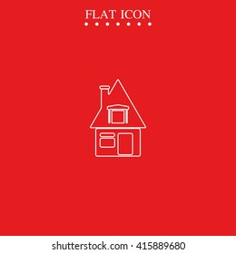 House sign. Flat icon.