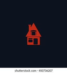 House sign. Flat icon.