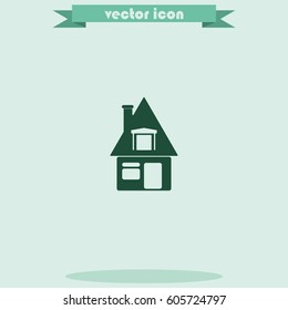 House sign. Flat icon.