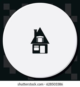 House sign. Flat icon.