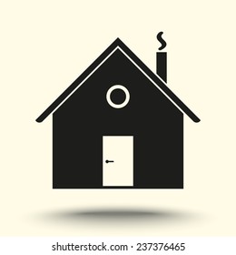 House sign icon, vector illustration. Flat design style