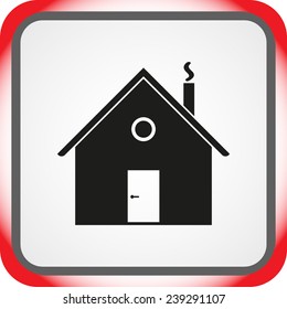 House sign icon, vector illustration. Flat design style