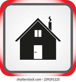 House sign icon, vector illustration. Flat design style