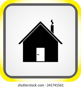 House sign icon, vector illustration. Flat design style