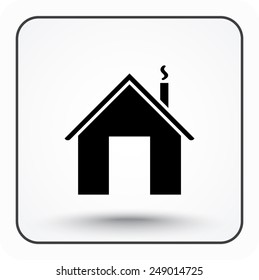 House sign icon, vector illustration. Flat design style
