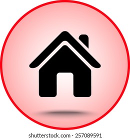 House sign icon, vector illustration. Flat design style