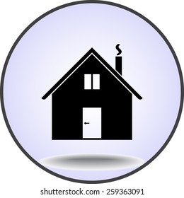 House sign icon, vector illustration. Flat design style
