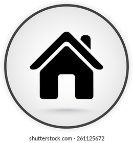 House sign icon, vector illustration. Flat design style