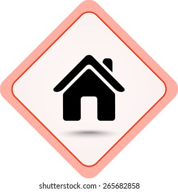 House sign icon, vector illustration. Flat design style