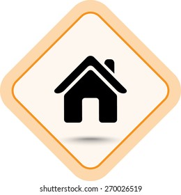 House sign icon, vector illustration. Flat design style