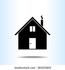 House sign icon, vector illustration. Flat design style